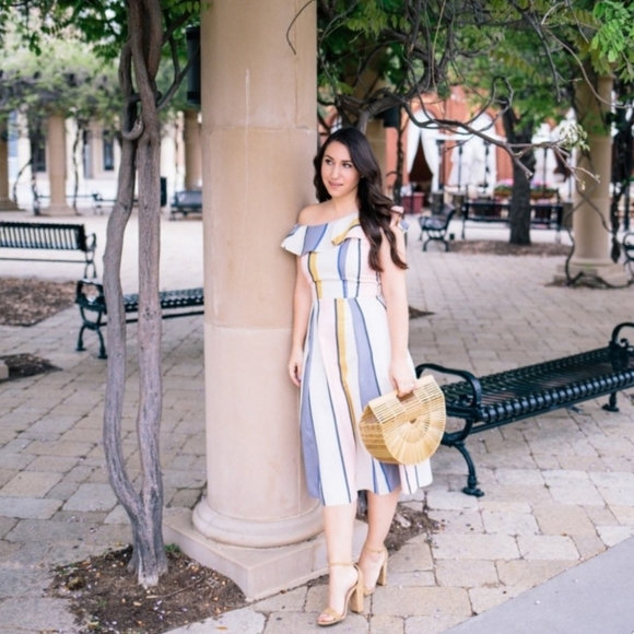 ASOS One Shoulder Ruffle Dress 💐 - Picture 2 of 9